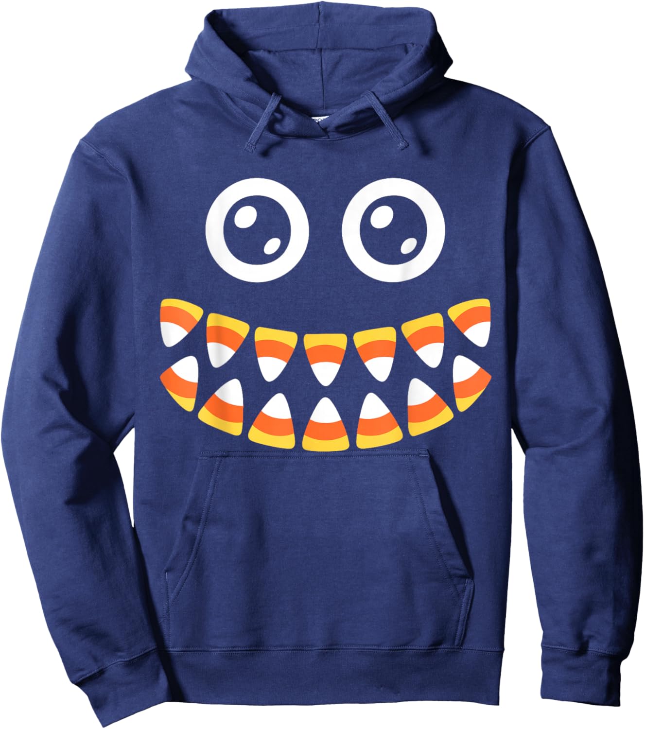 Candy Corn Face Shirt Adult Men Women Kids Halloween Costume Hoodie - Hoodie | Navy