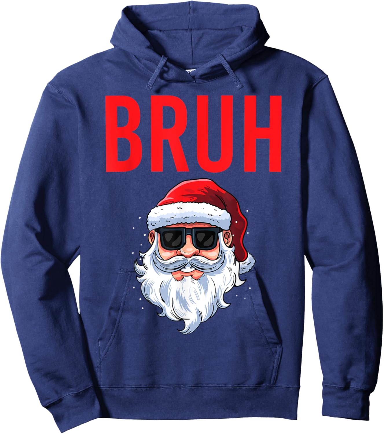 Merry Christmas Bruh Meme Funny Saying for Brother Boys Men Hoodie - Hoodie | Navy