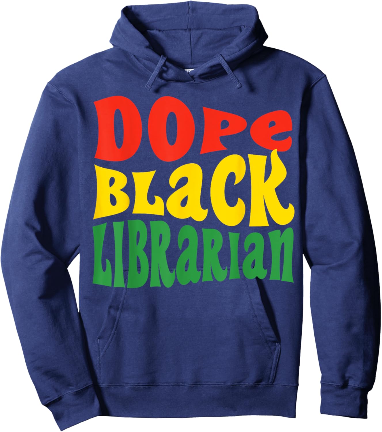 Dope Black Librarian Library Science Major Graduation 2024 Hoodie - Hoodie | Navy