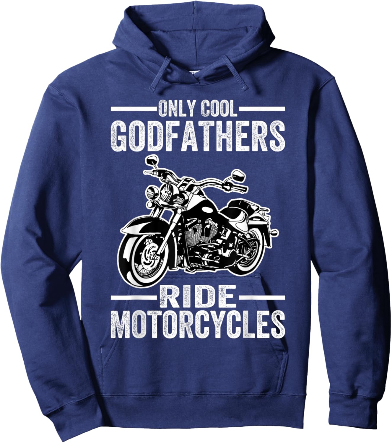Only Cool Godfathers Rides Motorcycles Biker Ride Motorcycle Hoodie - Hoodie | Navy