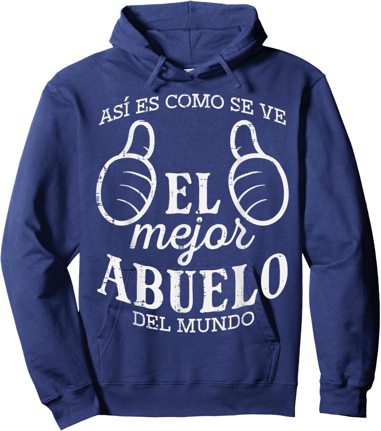 Fathers Day El Mejor Abuelo Del Mundo Spanish Grandpa Papa Hoodie - Hoodie | Navy