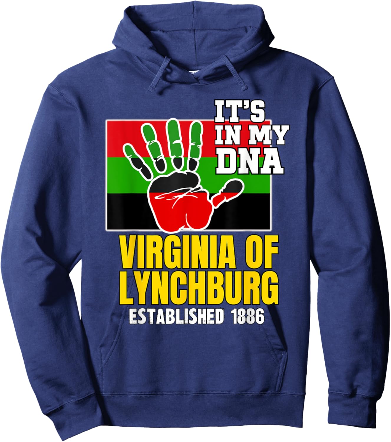 Virginia of Lynchburg, VUL, Flag HBCU HBC Hoodie - Hoodie | Navy