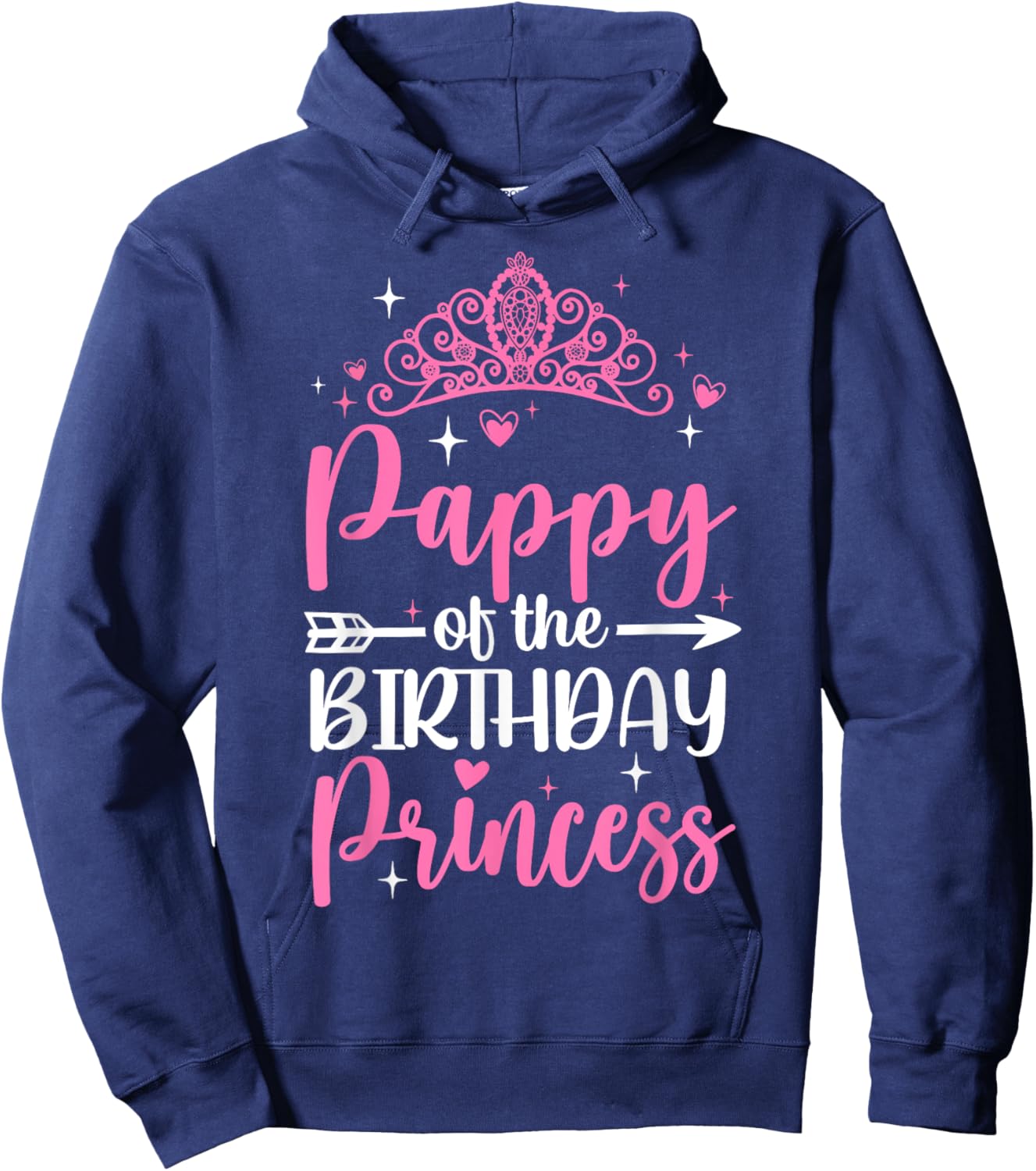 Pappy Of The Birthday Princess Bday Girl Kid Cute Family Hoodie - Hoodie | Navy