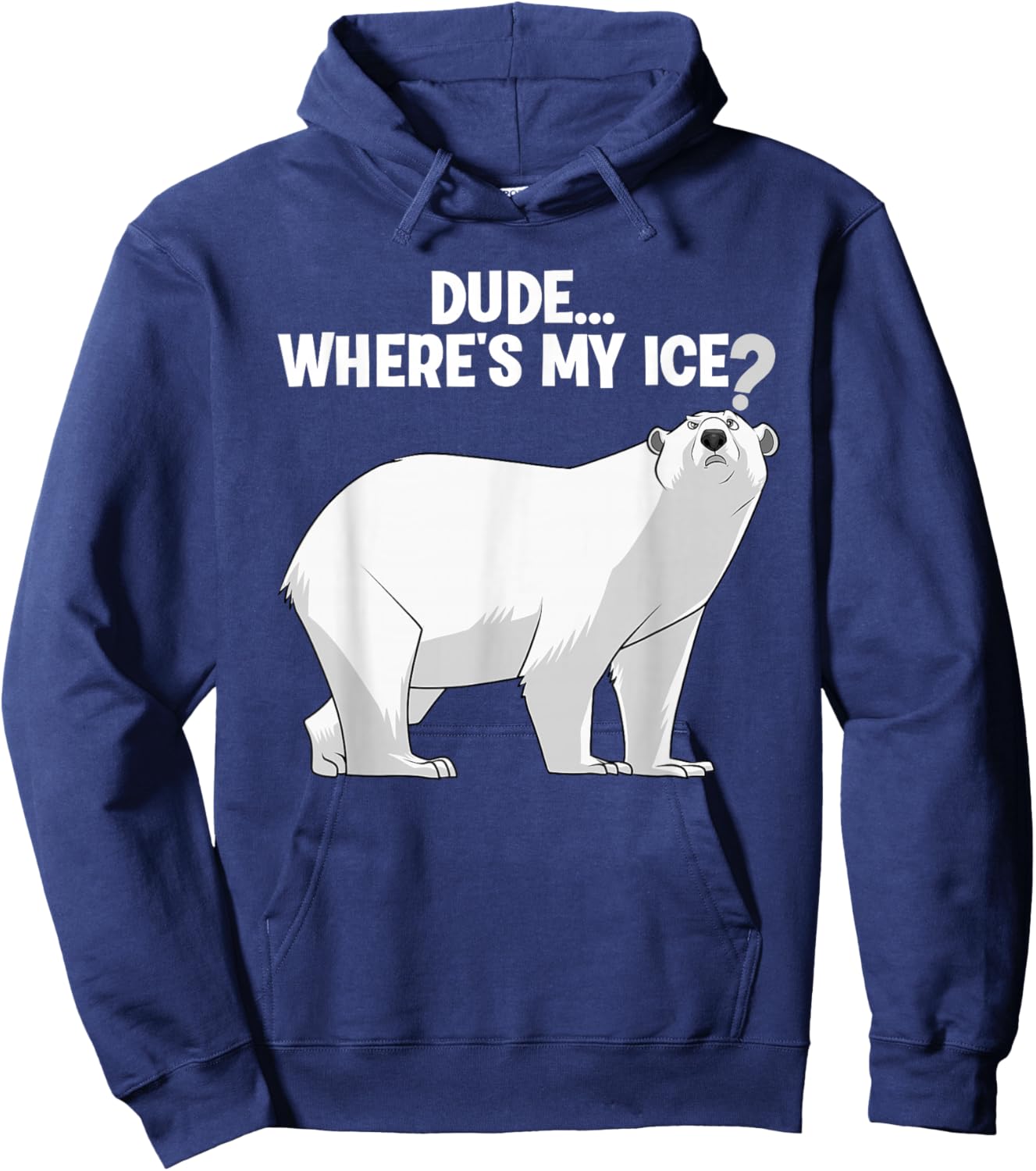 Best Polar Bear Design Boys Kids Polar Bear Lover Hoodie - Hoodie | Navy