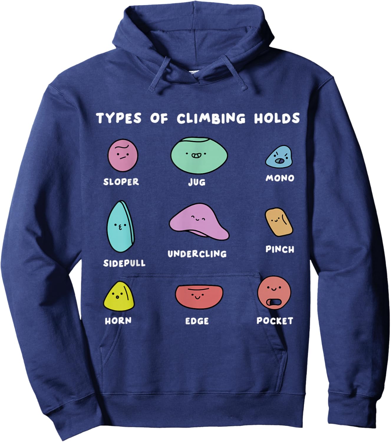 Funny Bouldering Boulderer Indoor Rock Wall Climber Climbing Hoodie - Hoodie | Navy