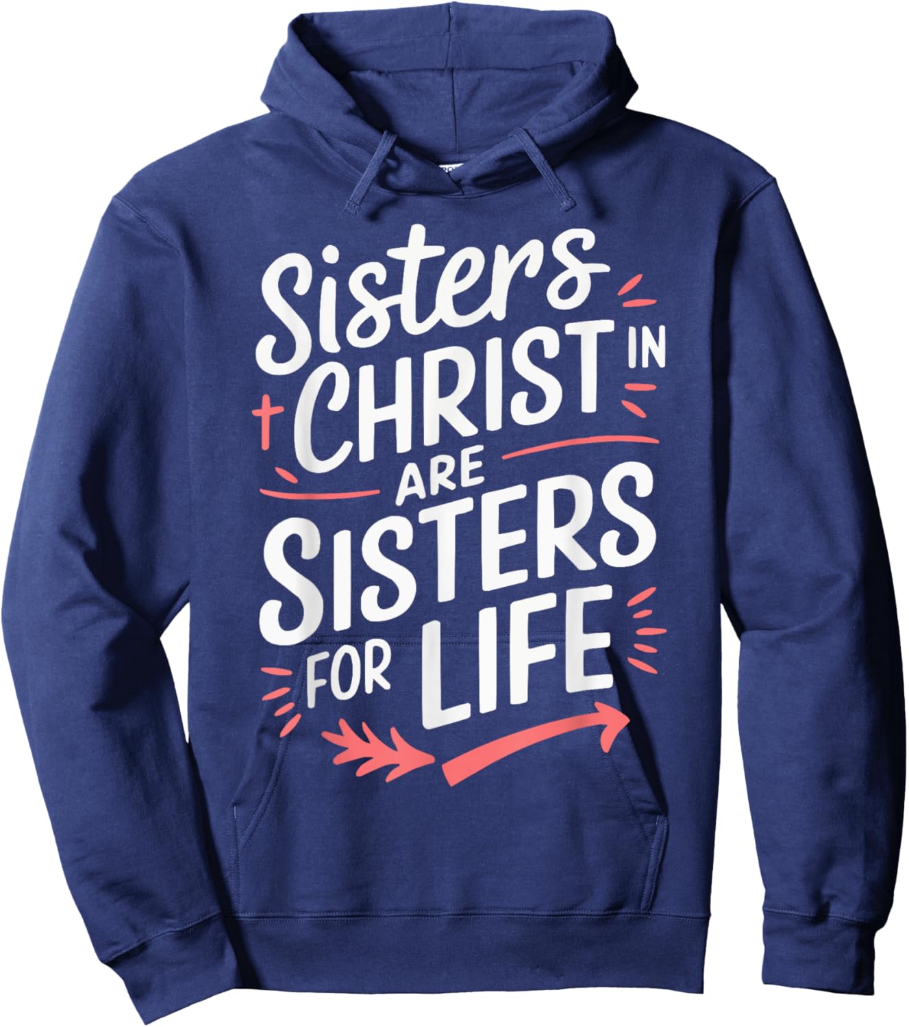 Sisters In Christ Religion Jesus Christian Women Faith Hoodie - Hoodie | Navy