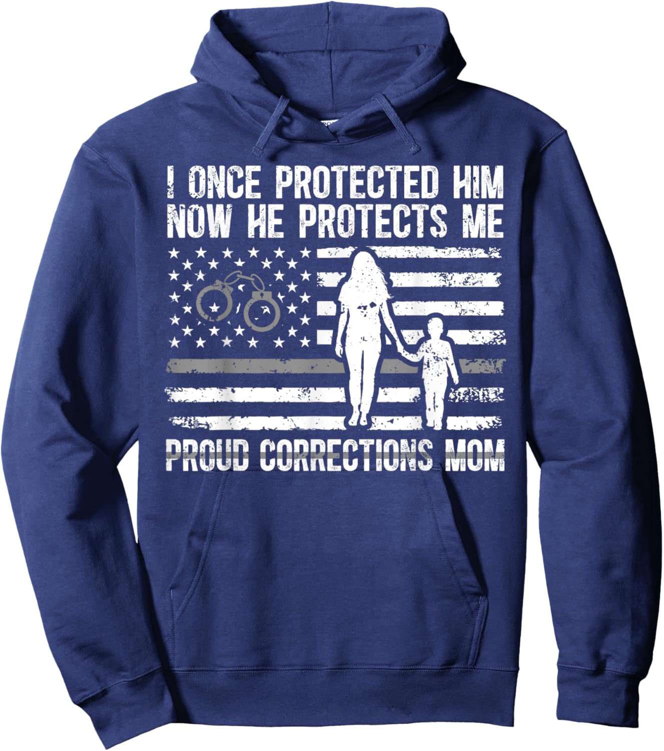 Proud Corrections Mom Of A Corrections Officer Mother Hoodie - Hoodie | Navy