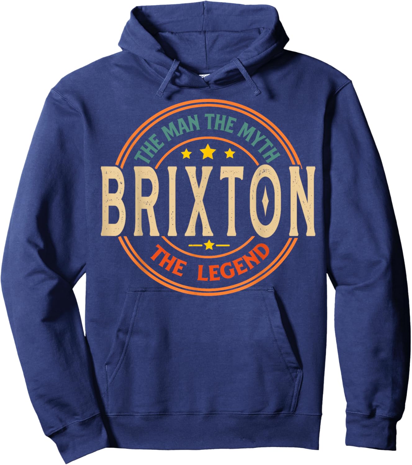 BRIXTON The Man The Myth The Legend Vintage Personalized Hoodie - Hoodie | Navy