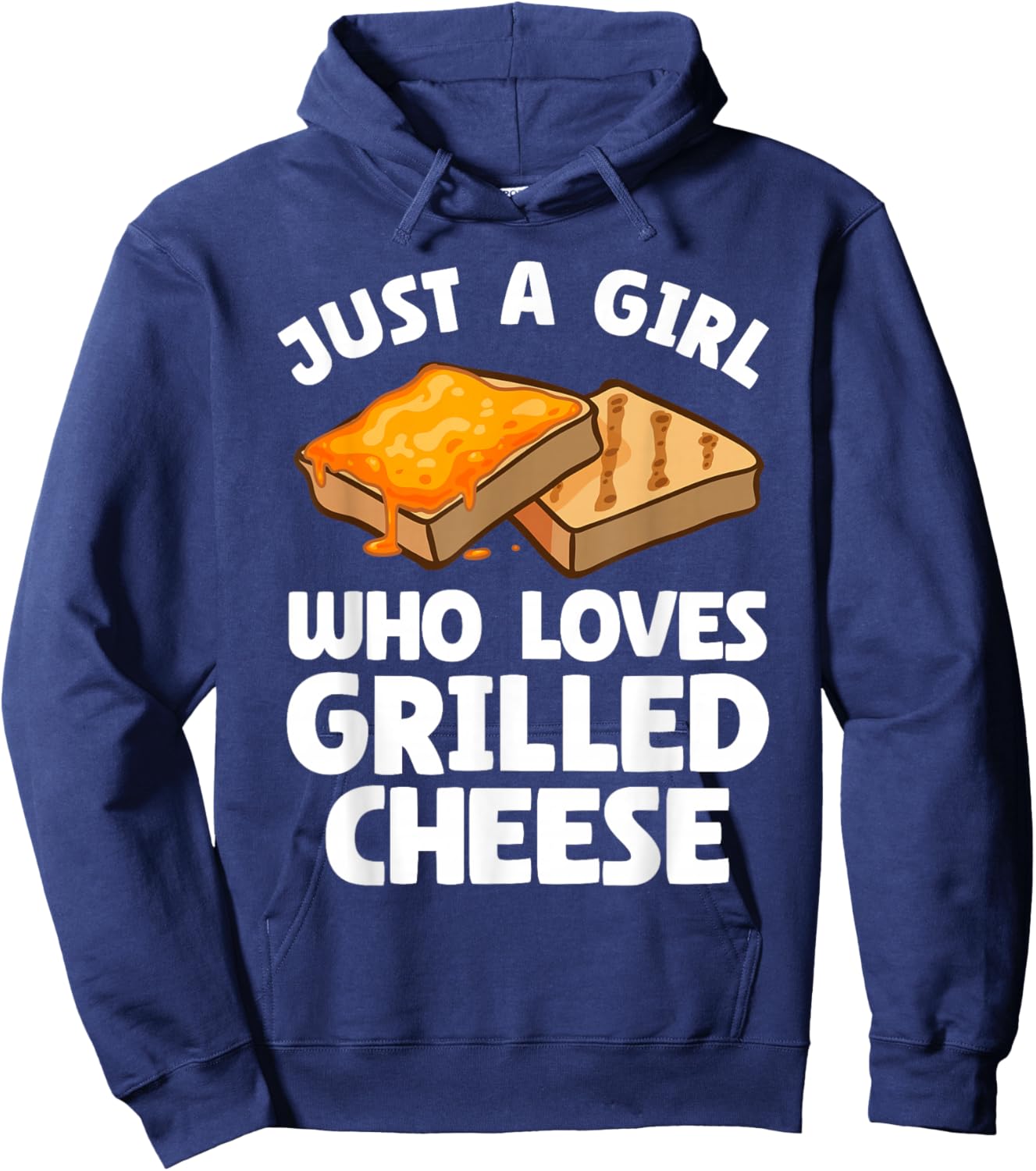 Grilled Cheese Art For Girls Women Grilled Cheese Sandwich Hoodie - Hoodie | Navy