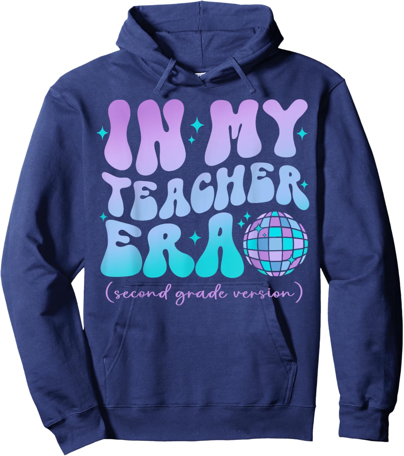 In My Teacher Era Back To School 2nd Grade Version Hoodie - Hoodie | Navy