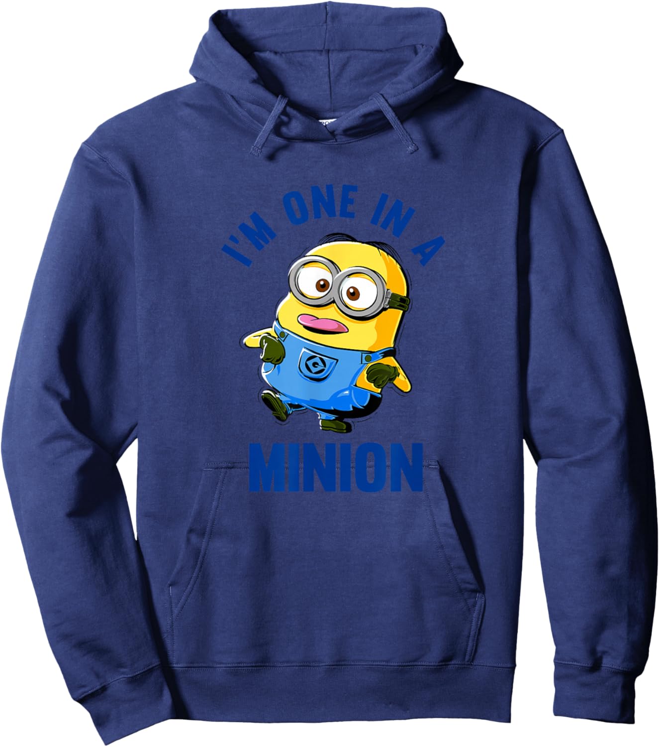Despicable Me Dave Tongue Out One in A Minion Hoodie - Hoodie | Navy