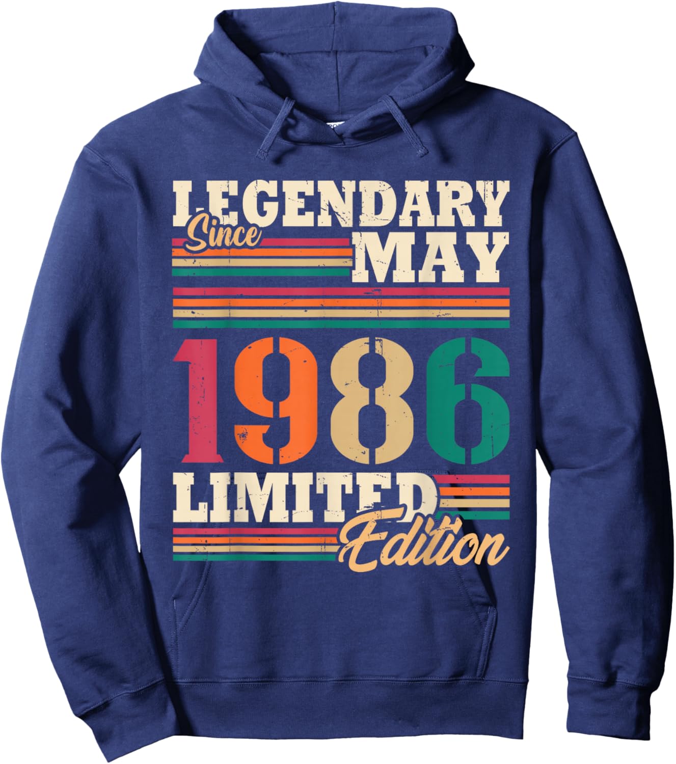 Vintage Mai 1986 Cadeau Anniversaire 40 Ans Hommes Femmes Hoodie - Hoodie | Navy