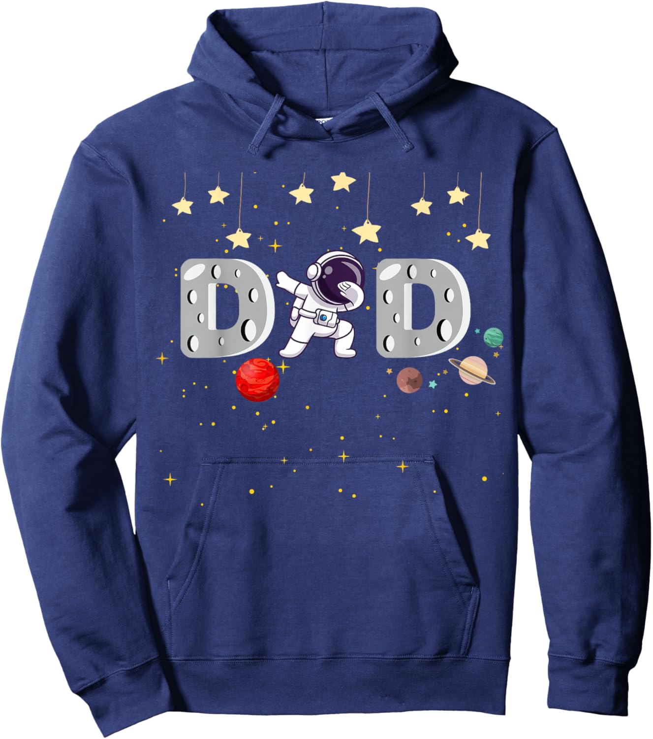 Father's Day Dad Astronaut Space Birthday Planets Daddy Hoodie - Hoodie | Navy