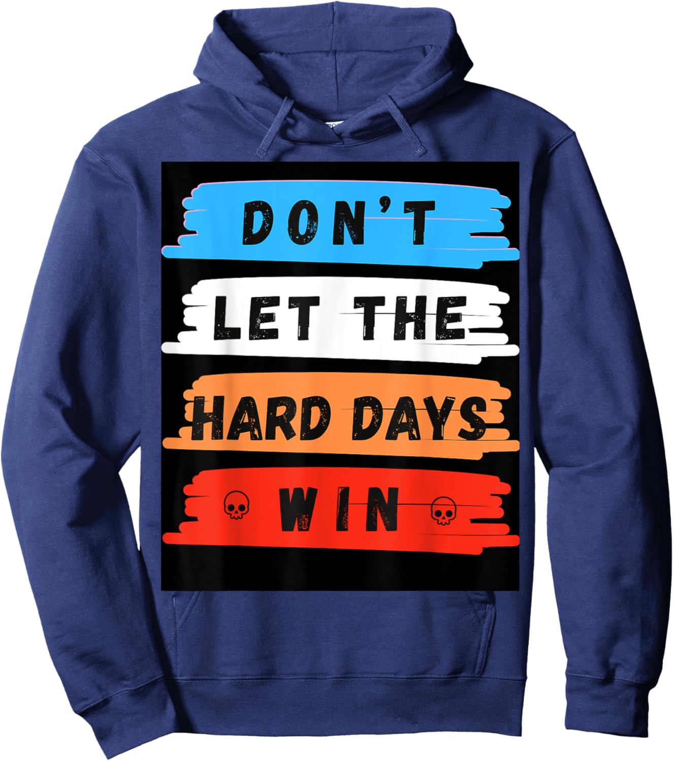 Rise & Thrive Inspirational Quotes and Positive Mindset Art Hoodie - Hoodie | Navy