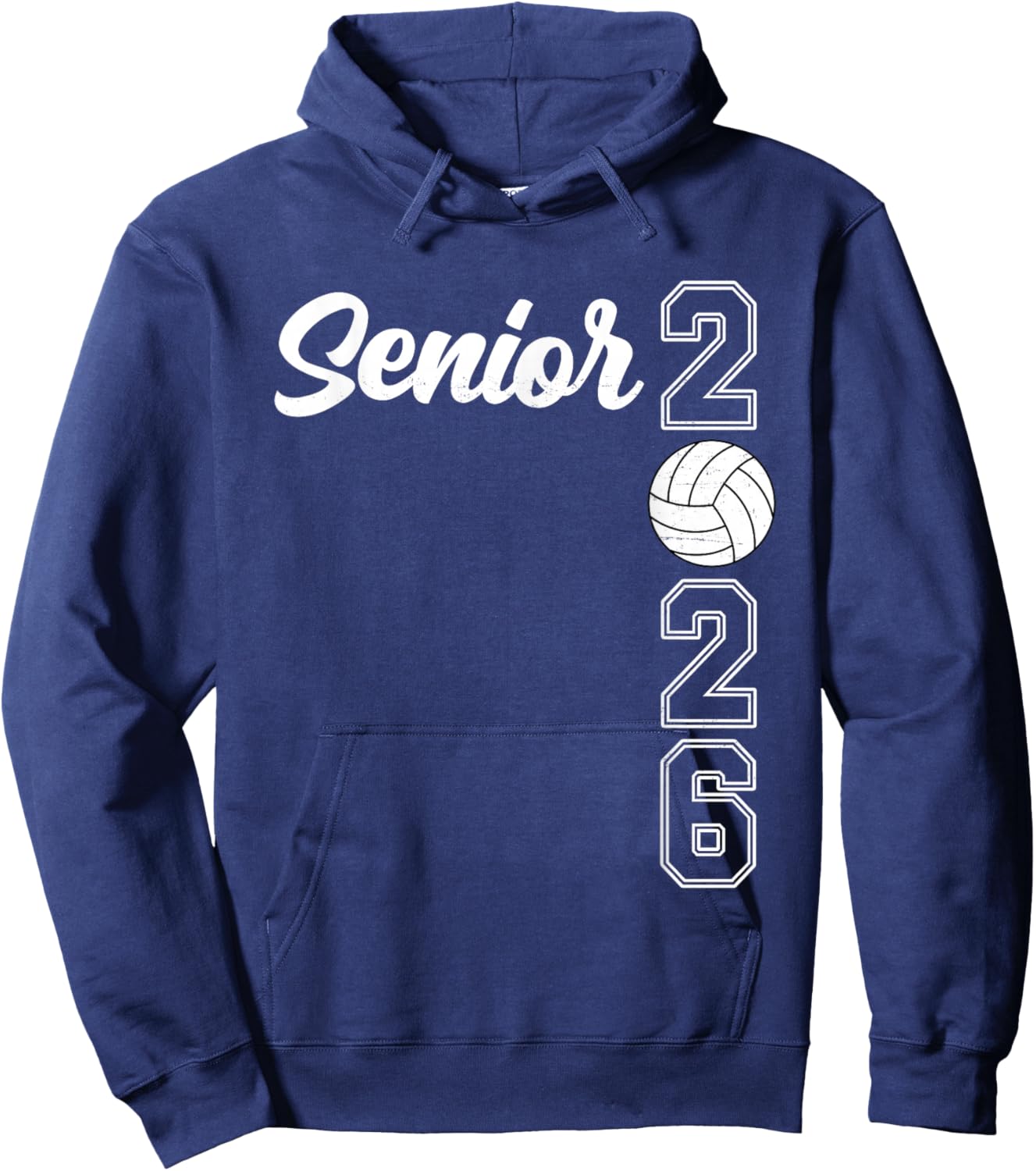 Vintage Class of 2026 Volleyball Senior 2026 Graduation 2026 Hoodie - Hoodie | Navy