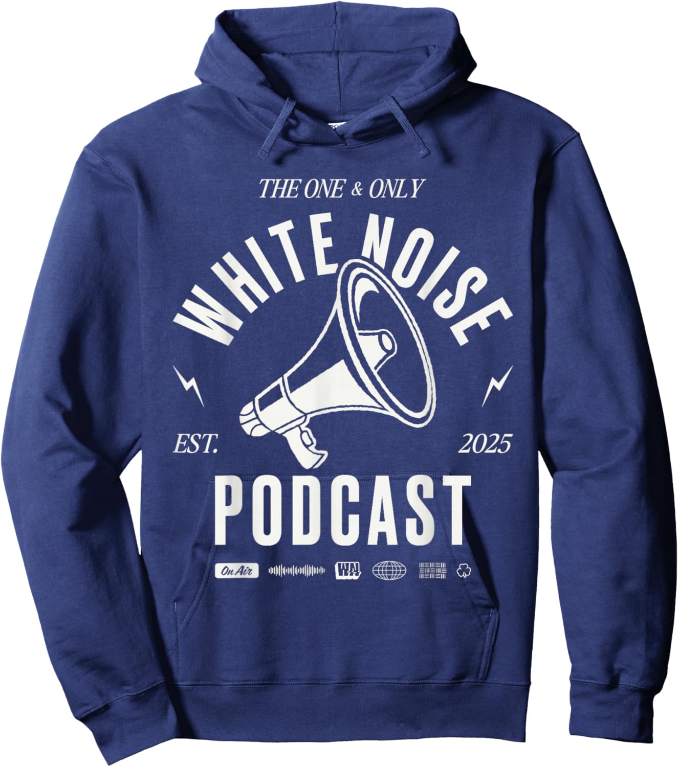 White Noise Podcast | Mega Phone Hoodie - Hoodie | Navy