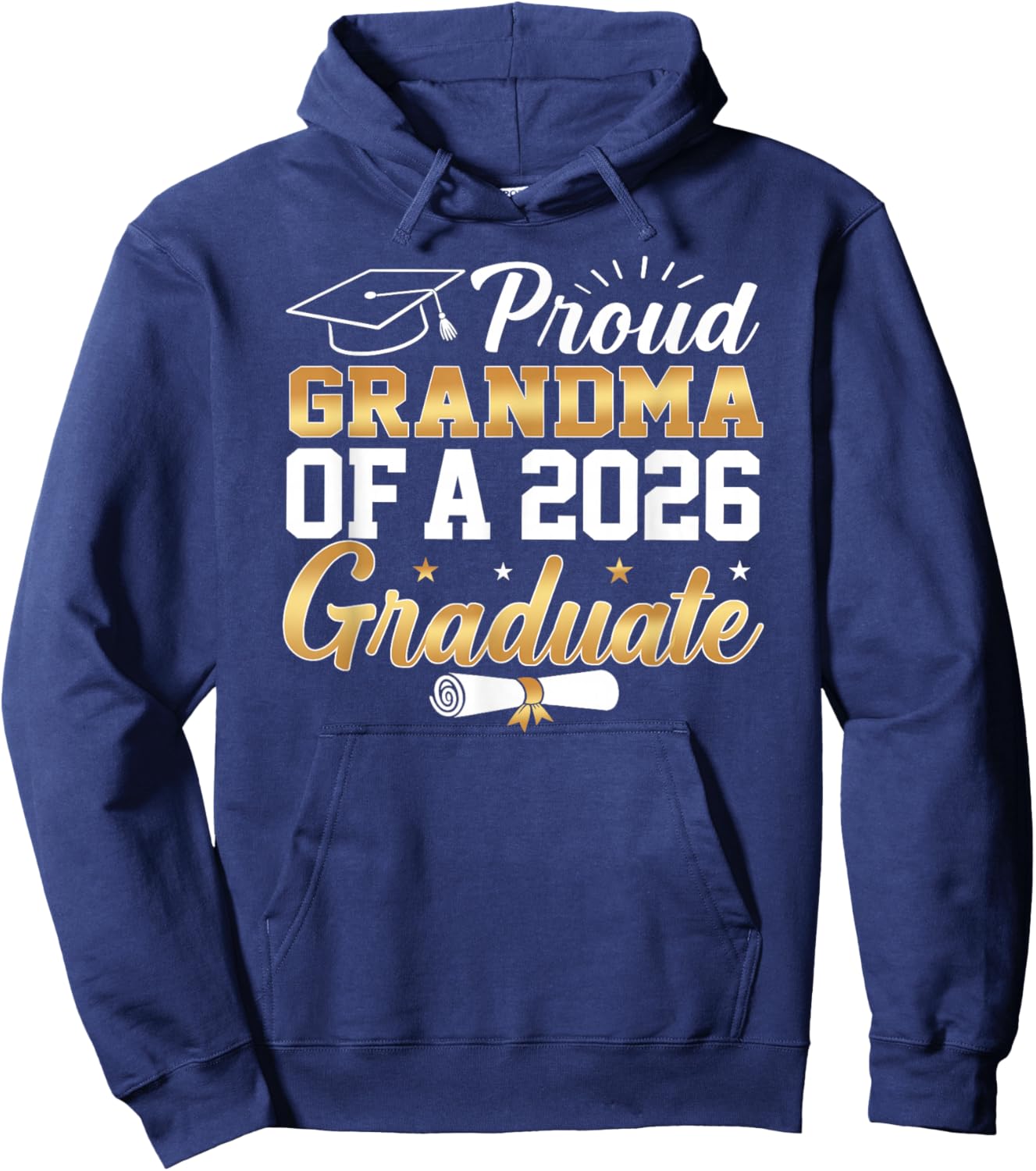 Senior Graduation Proud Grandma of A Class of 2026 Graduate Hoodie - Hoodie | Navy