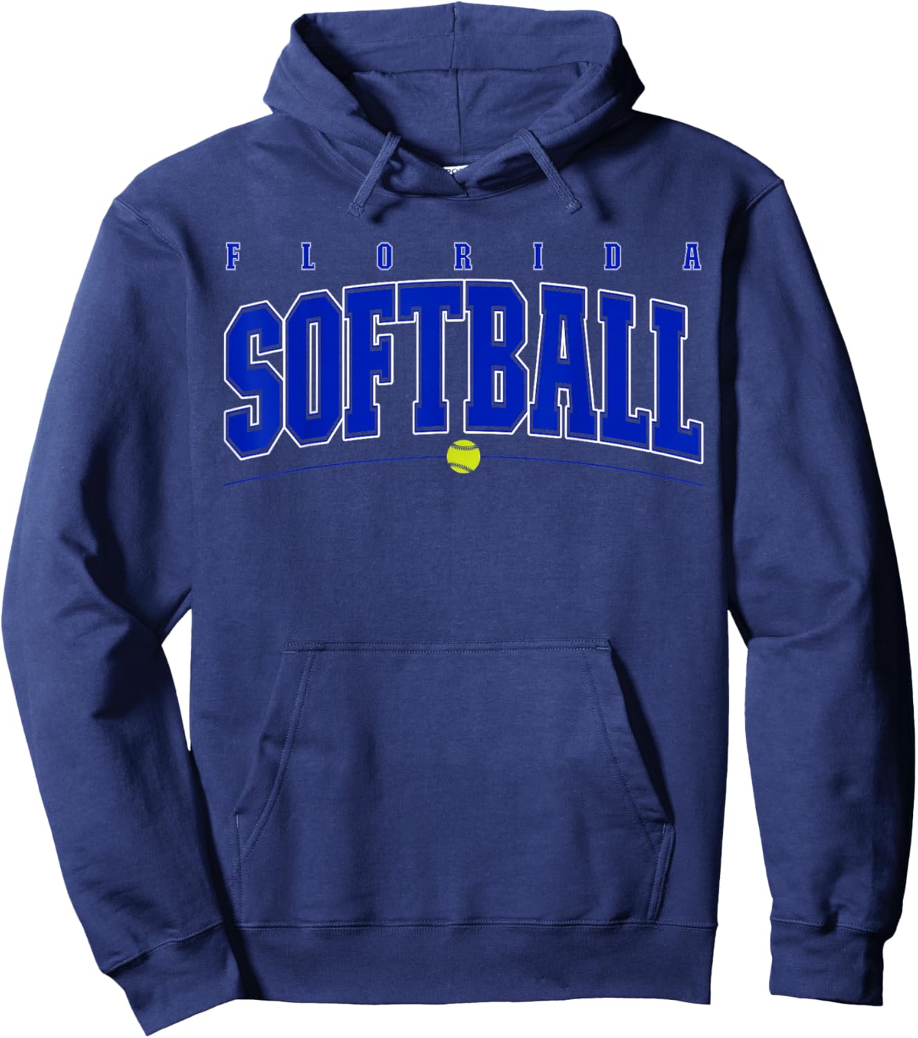 Florida Softball Vintage Kids Team Retro Softball Fan Hoodie - Hoodie | Navy