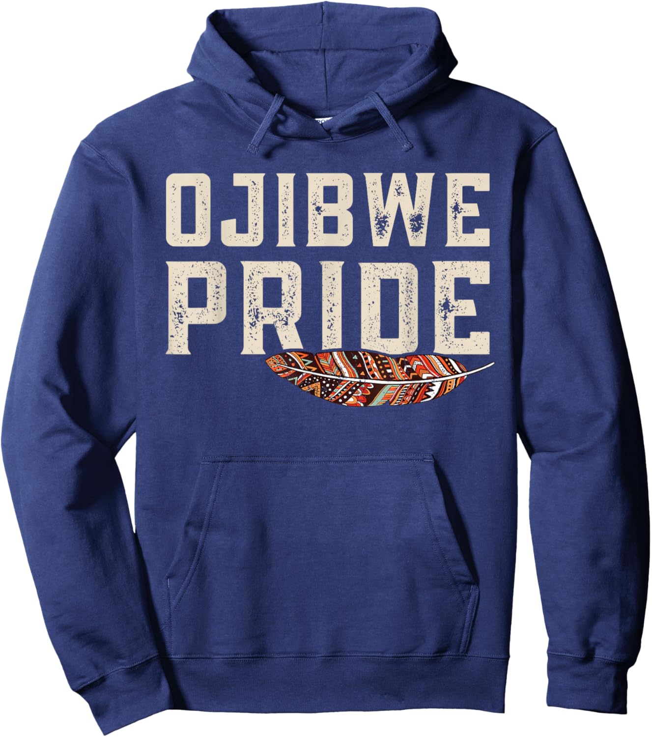 Ojibwe Native American, Great Lakes Tribe Indigenous Pride Hoodie - Hoodie | Navy