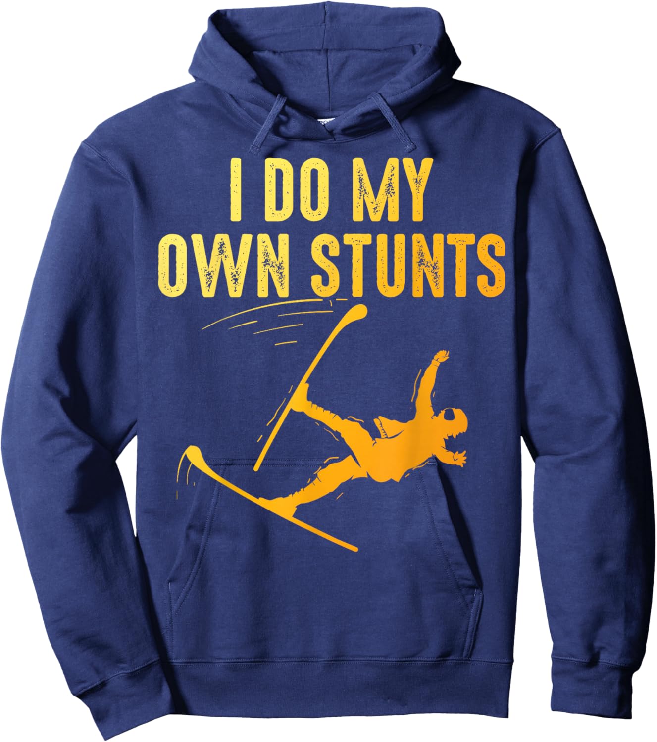 Unique Skiing Art Women Kids Skier Mountain Skiing Hoodie - Hoodie | Navy
