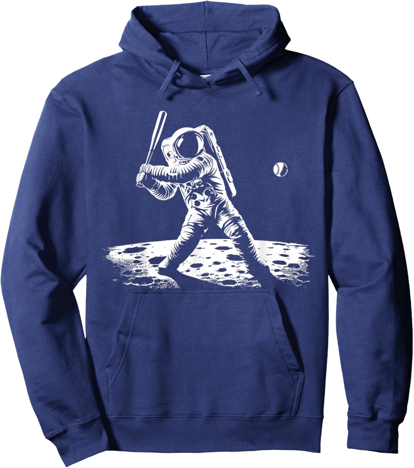 Baseball Novelty Astronaut Men Women Kids Funny Baseball Hoodie - Hoodie | Navy