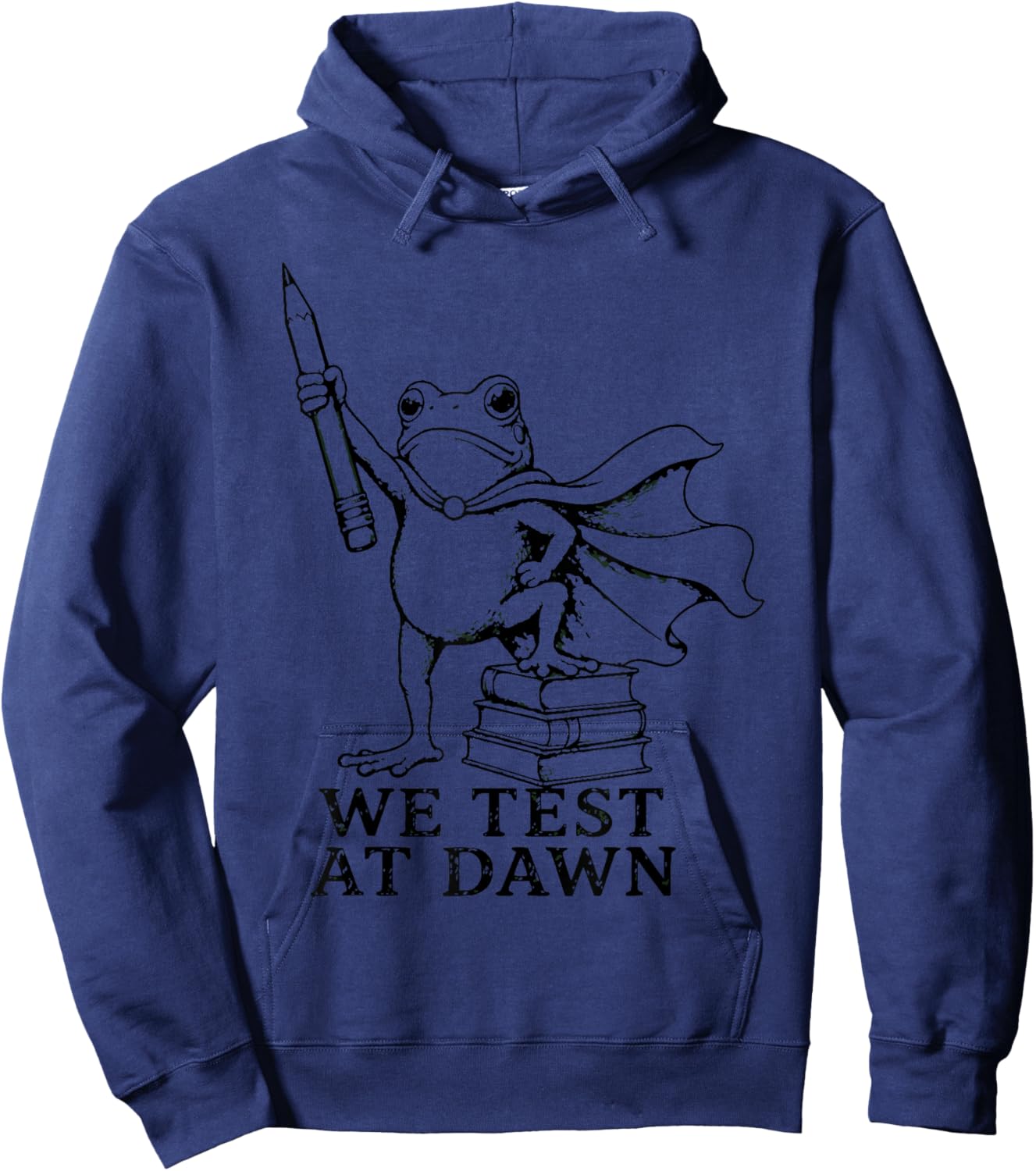 We Test At Dawn Meme Frog Teacher Hoodie - Hoodie | Navy