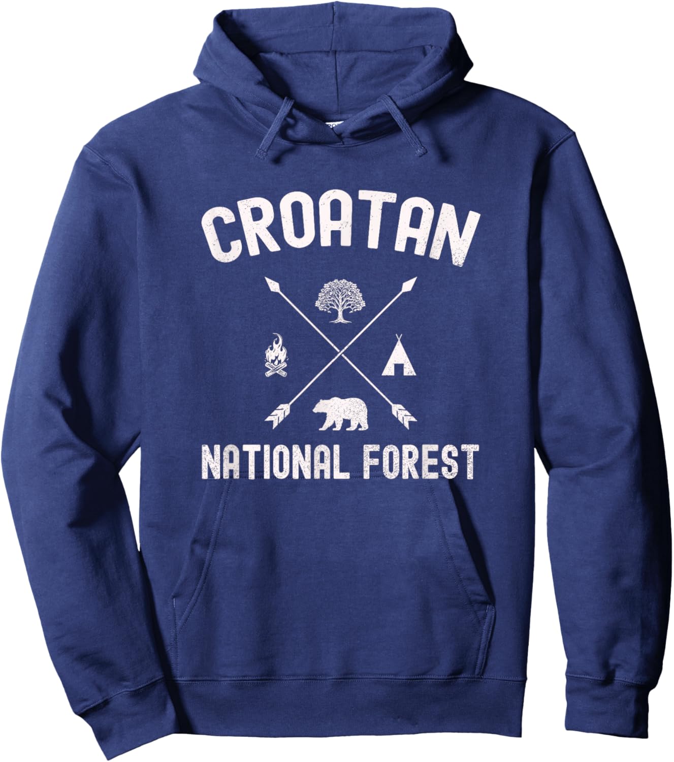 Croatan National Forest Adventure Design Hoodie - Hoodie | Navy