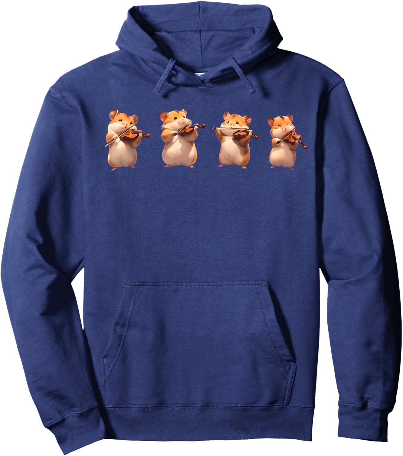 Hamsters Playing The Violin Girl Women Hamster Lover Hoodie - Hoodie | Navy