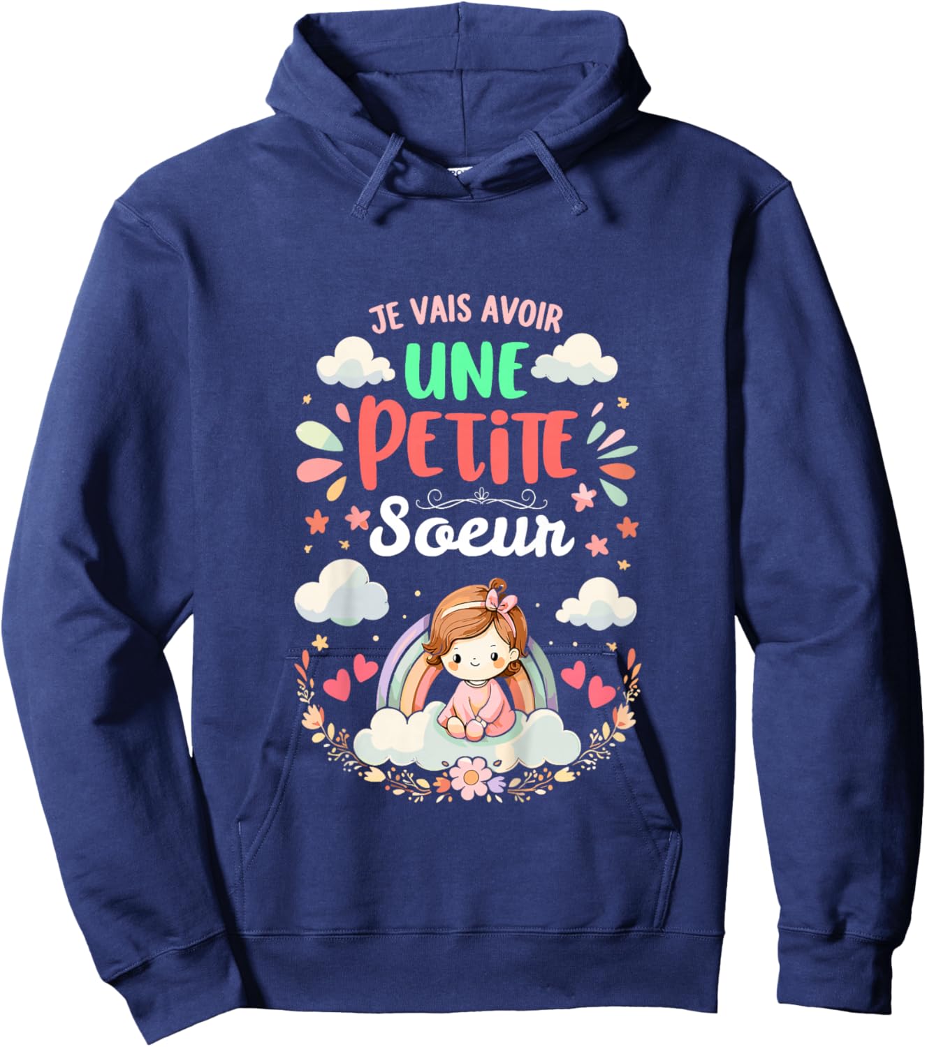 Enfant Annonce Grossesse - Bientôt Je Vais Avoir Une Petit Soeur Hoodie - Hoodie | Navy