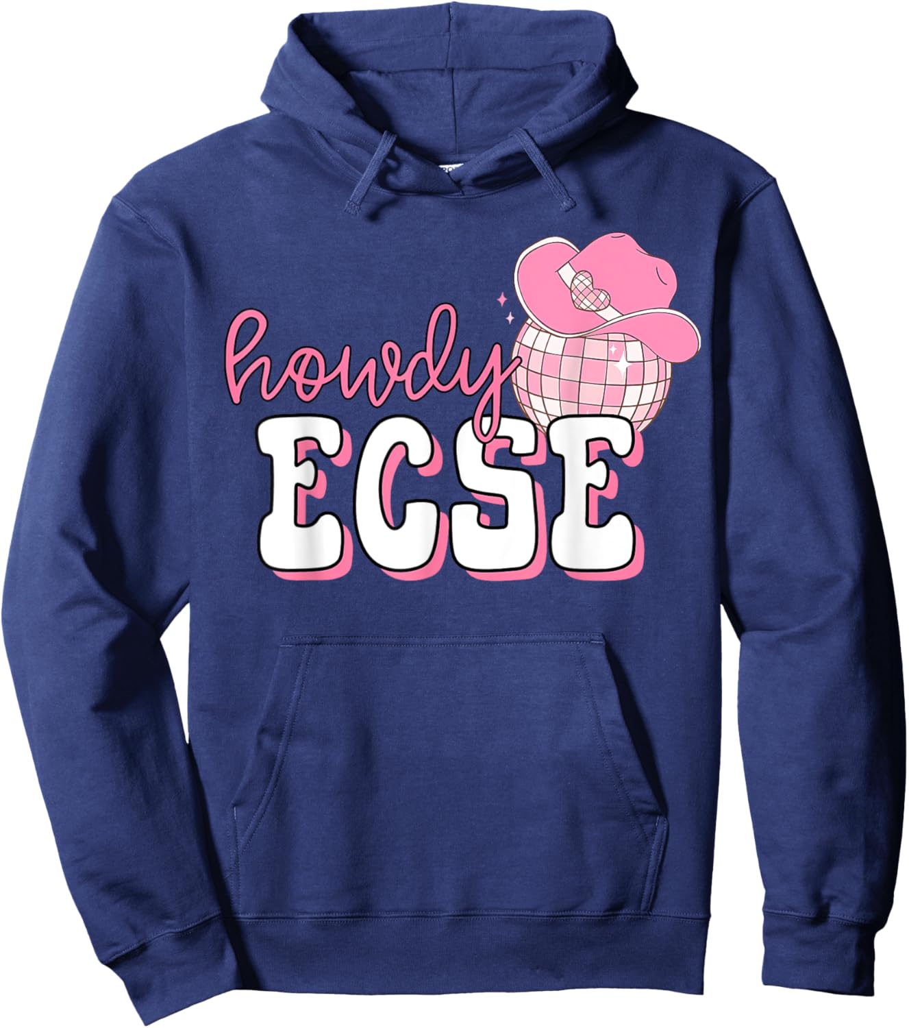 Howdy ECSE Early Childhood Special Education Cowboy Western Hoodie - Hoodie | Navy