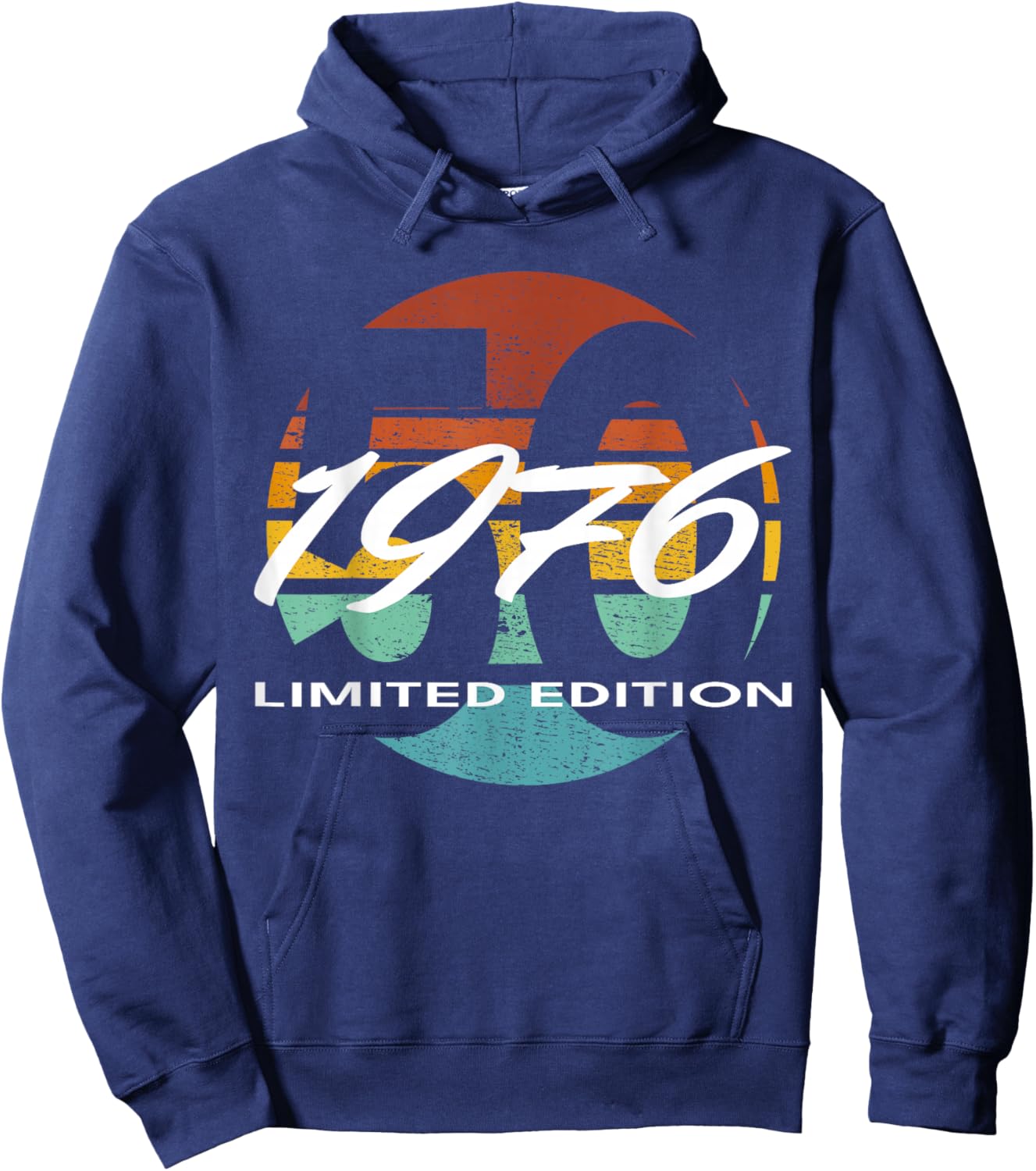 50th Birthday Man Woman 50 Years 1976 Funny Gift Hoodie - Hoodie | Navy