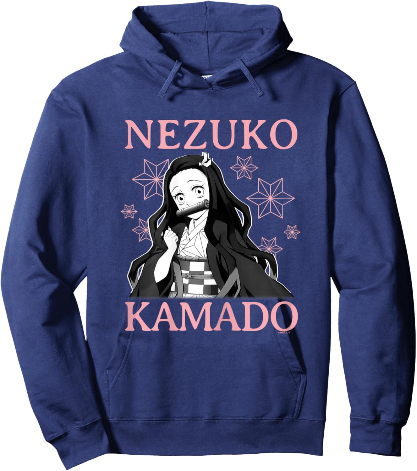 Demon Slayer: Kimetsu no Yaiba Nezuko Pink Floral Hoodie - Hoodie | Navy