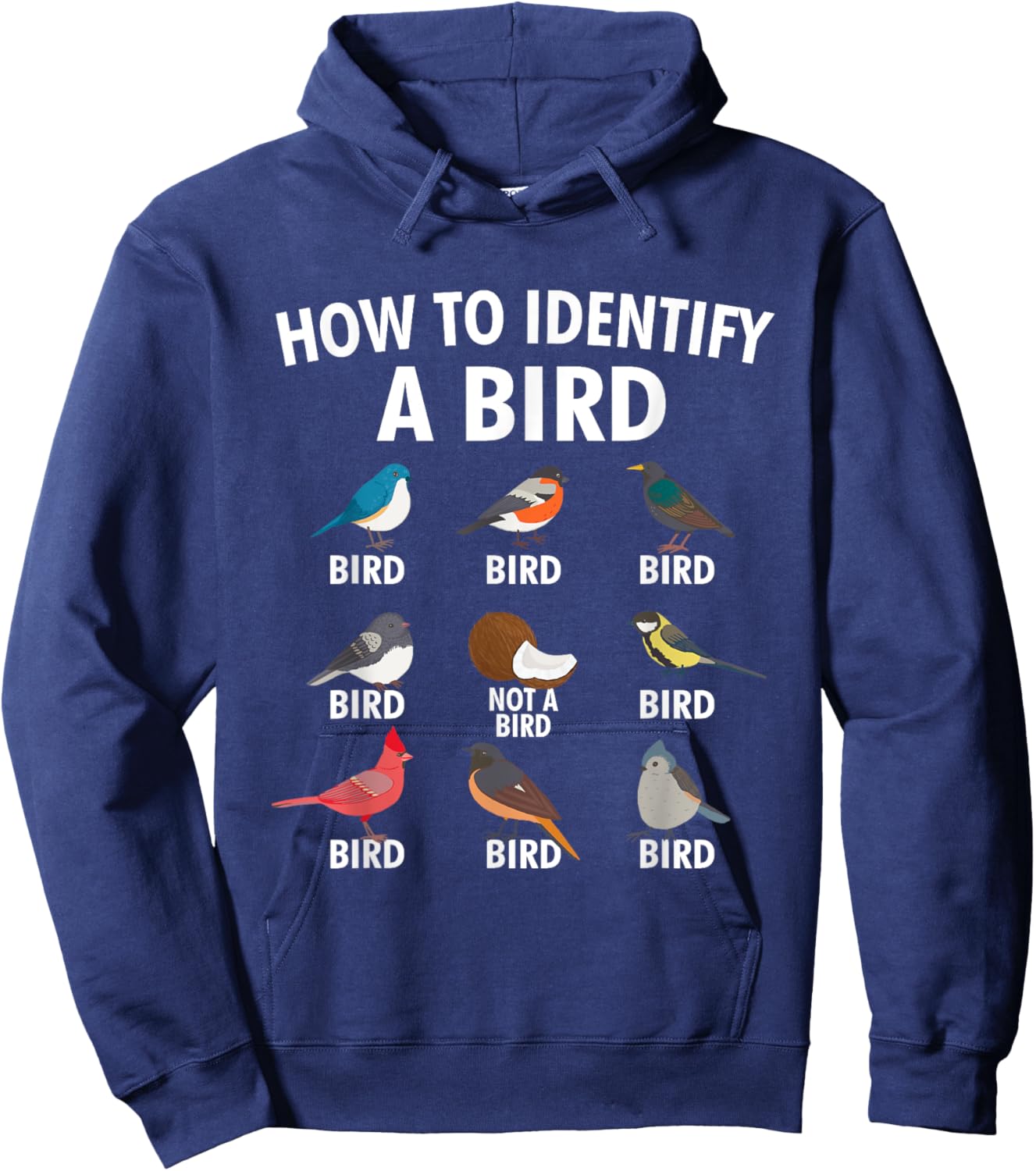How To Identify A Bird - Birding Bird Watching Bird Watcher Hoodie - Hoodie | Navy