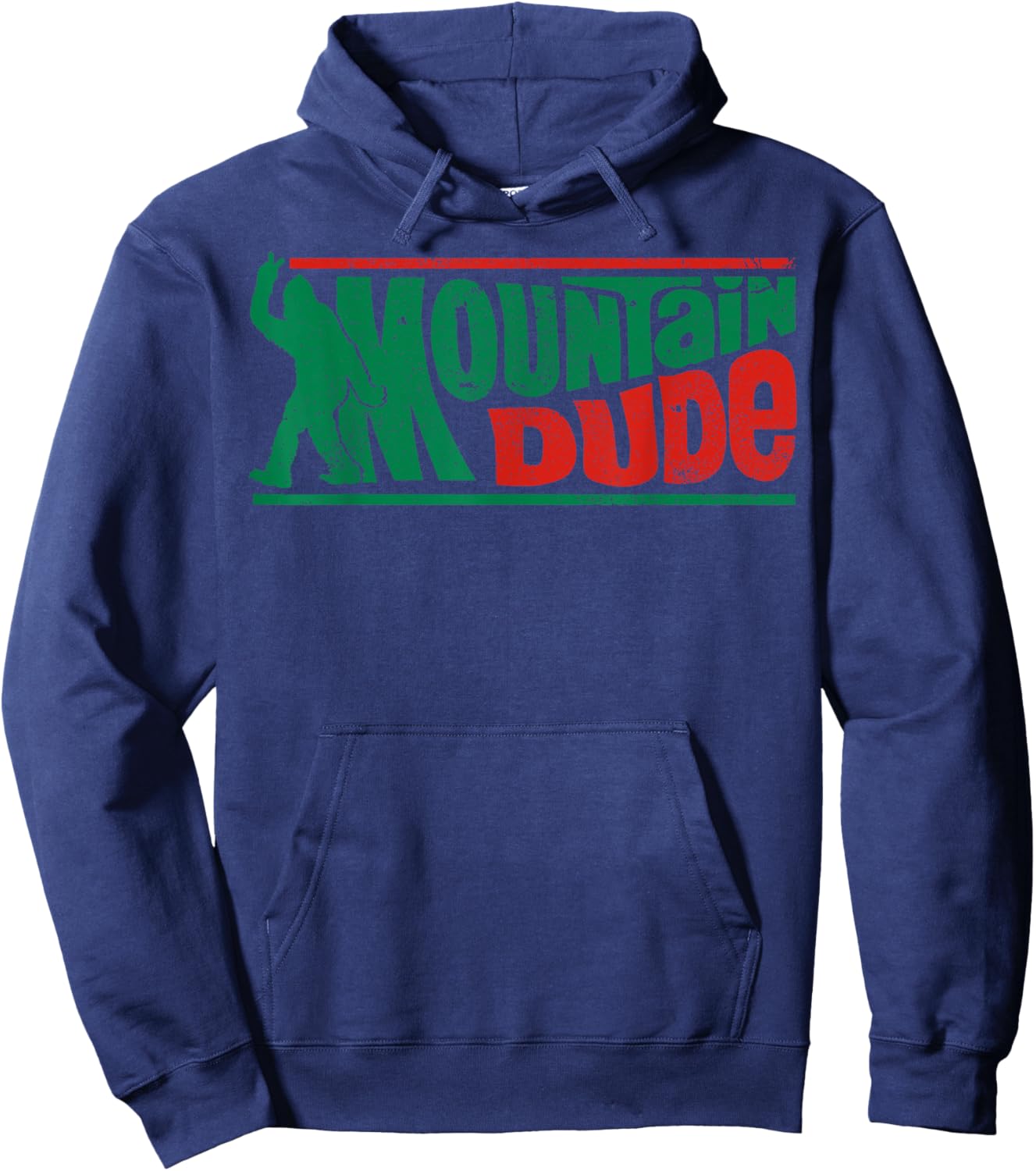 Mountain Dude Funny Bigfoot Sasquatch Rock On Hiking Hoodie - Hoodie | Navy