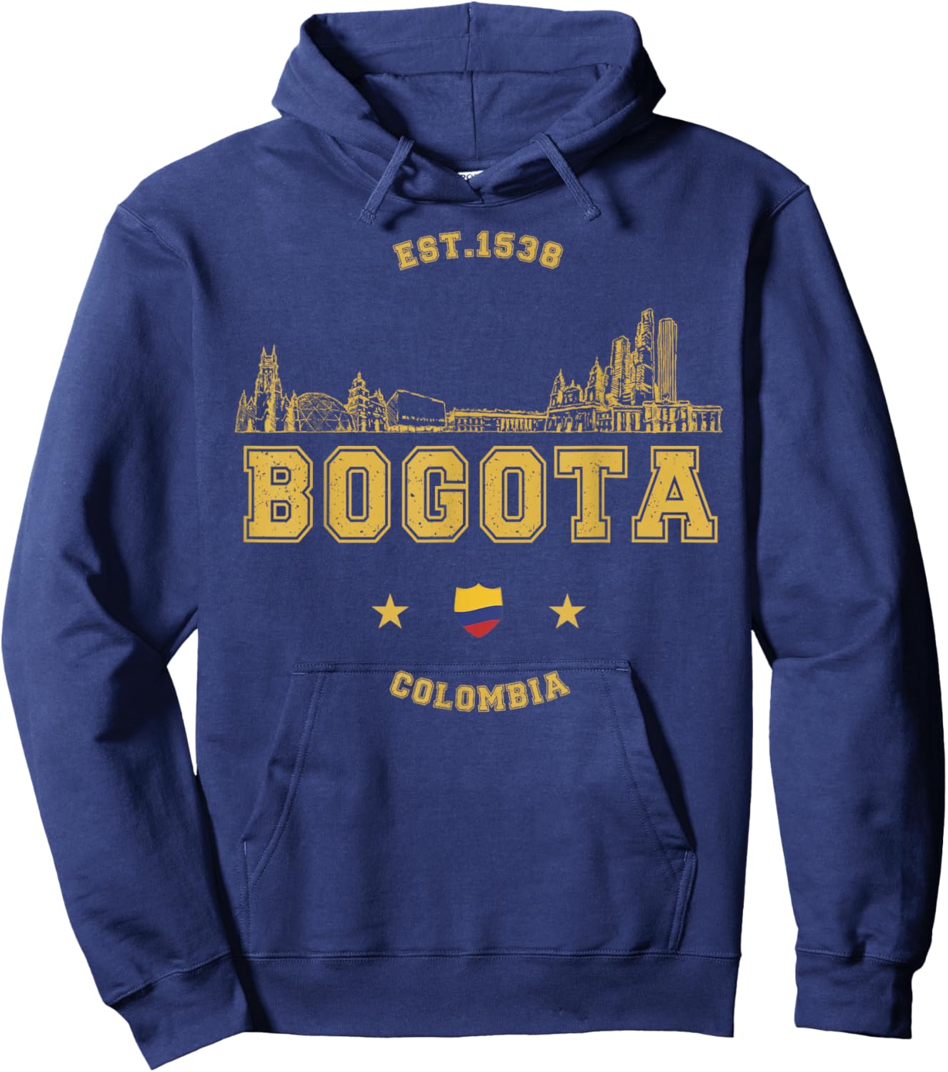 Bogota Colombia Travel Bogota Skyline Vintage Hoodie - Hoodie | Navy