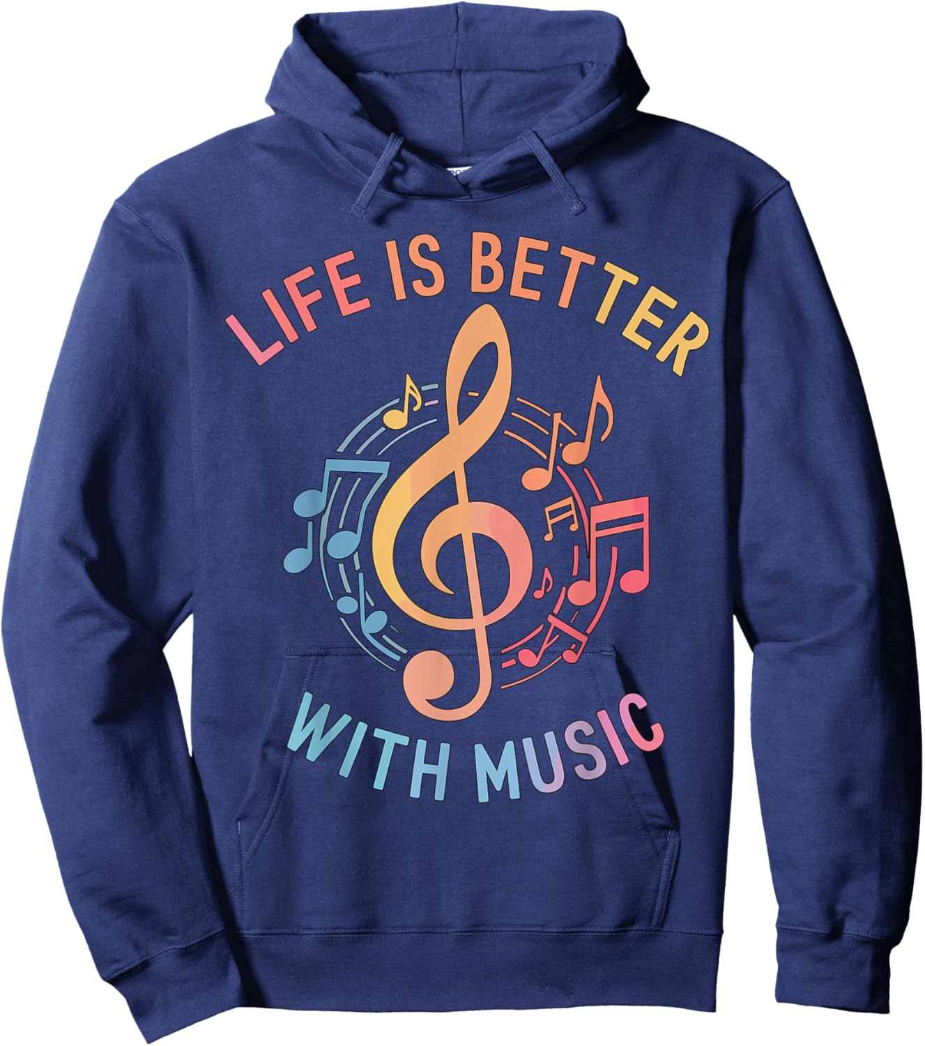 Life is better with Music Hoodie - Hoodie | Navy