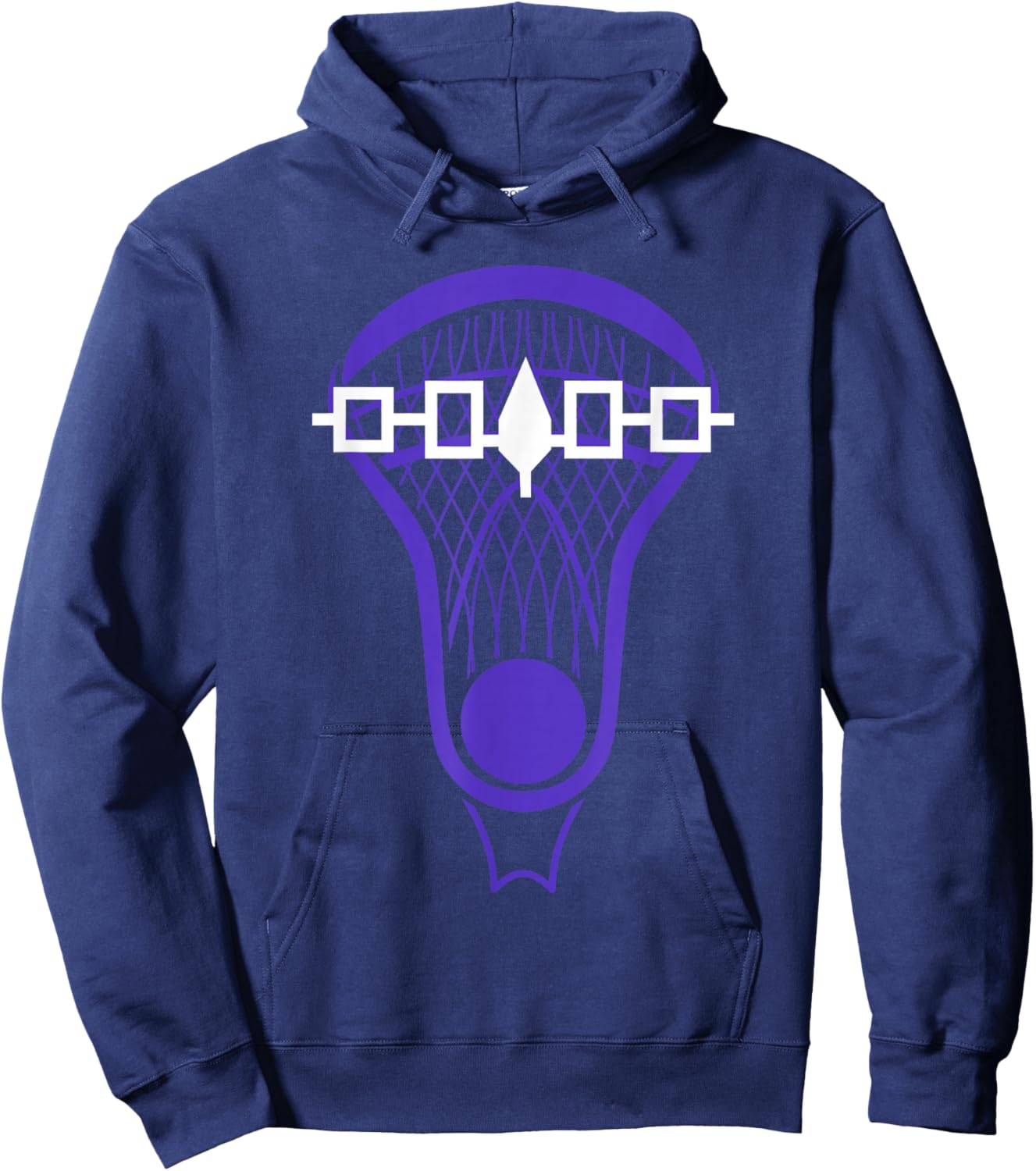 Iroquois Flag Lacrosse Stick Lax Player Hoodie - Hoodie | Navy