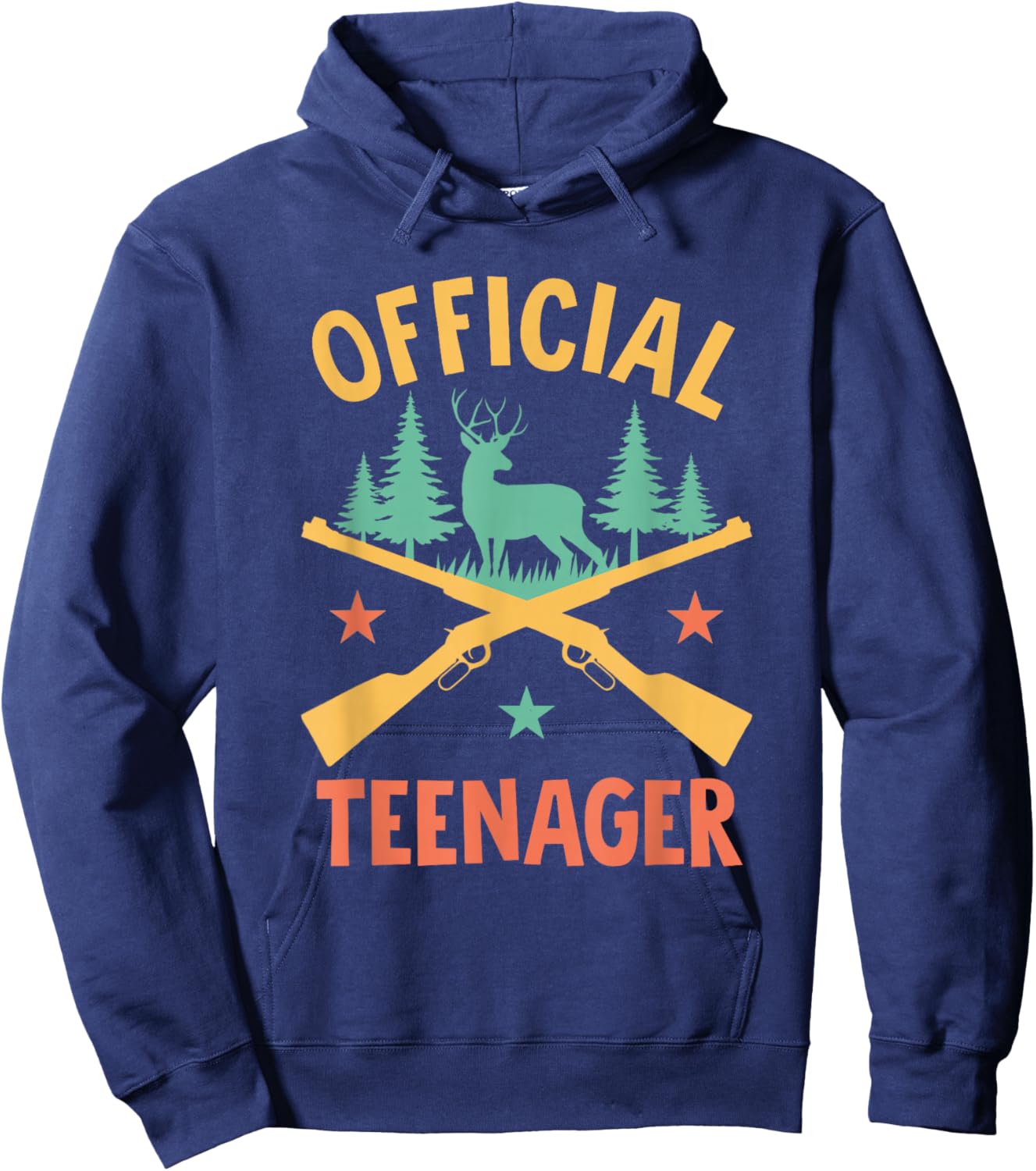Official Teenager 13th Birthday Hunting 13 Year Old Boy Teen Hoodie - Hoodie | Navy