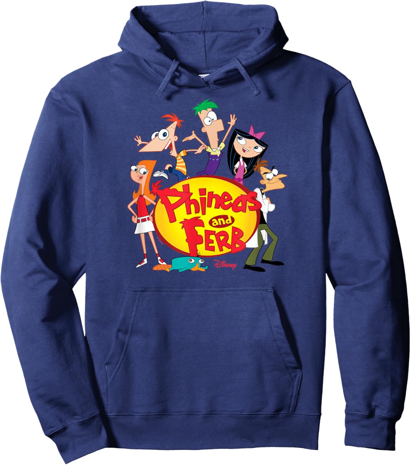 Phineas and Ferb - Group Logo Hoodie - Hoodie | Navy