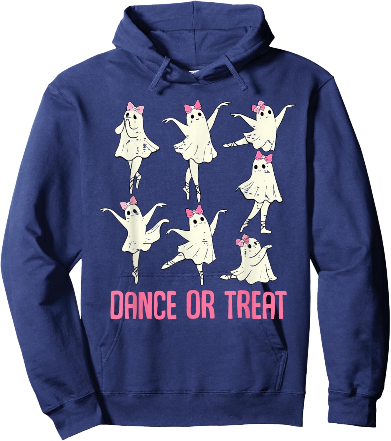 Dance Or Treat Shirt Halloween Funny Ghost Ballet Dance Hoodie - Hoodie | Navy