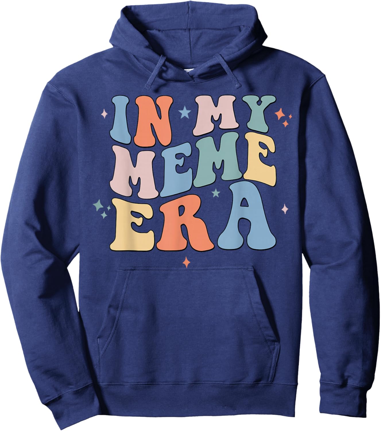 In My Meme Era Retro Groovy Mother's Day Hoodie - Hoodie | Navy