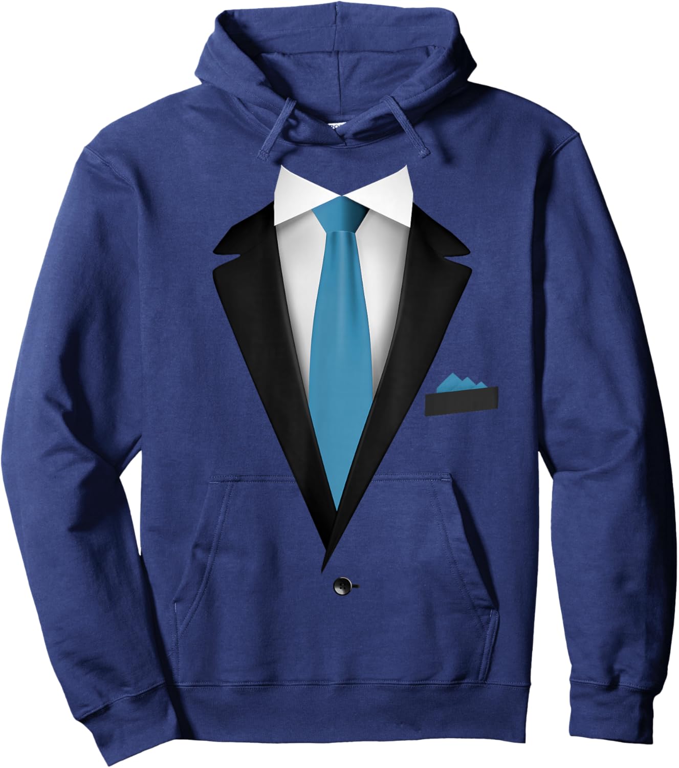 Tuxedo Jacket with Tie for a Fun Wedding Hoodie - Hoodie | Navy