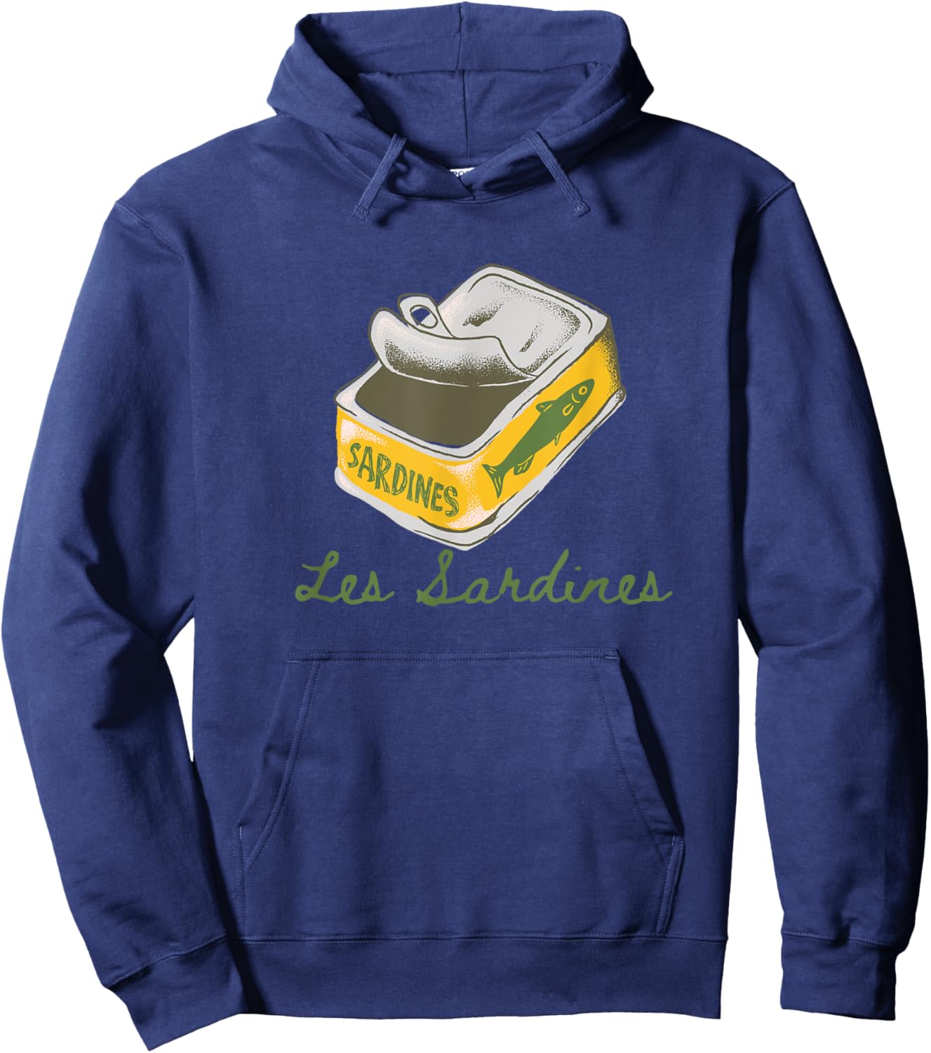 Les sardines fisherman aesthetic coastal sardine fish Hoodie - Hoodie | Navy