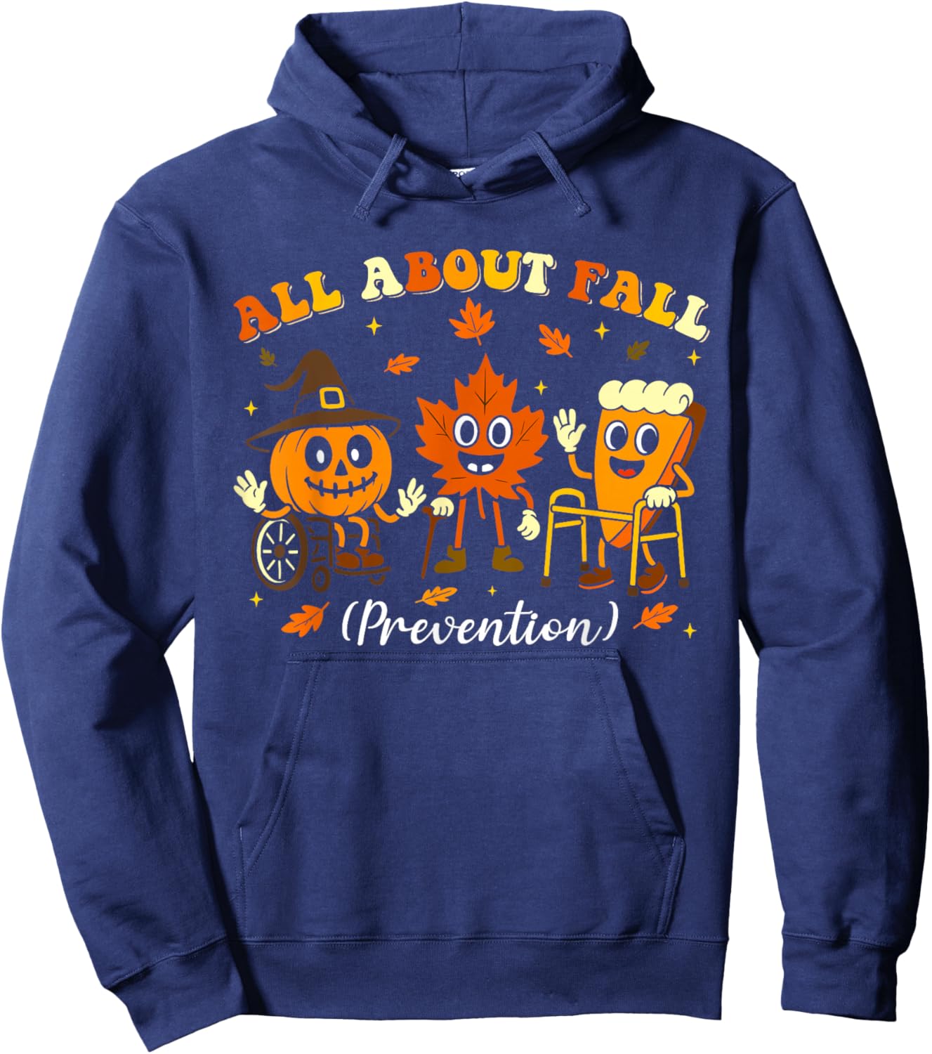 Nurse All About Fall Prevention Physical Therapy PT OT Hoodie - Hoodie | Navy
