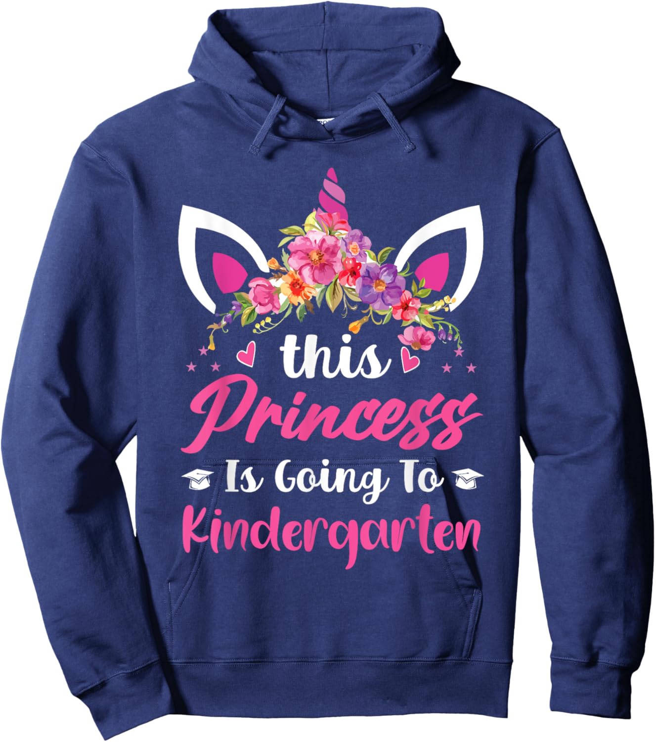 Princess Going To kindergarten For Girls Back to School Hoodie - Hoodie | Navy