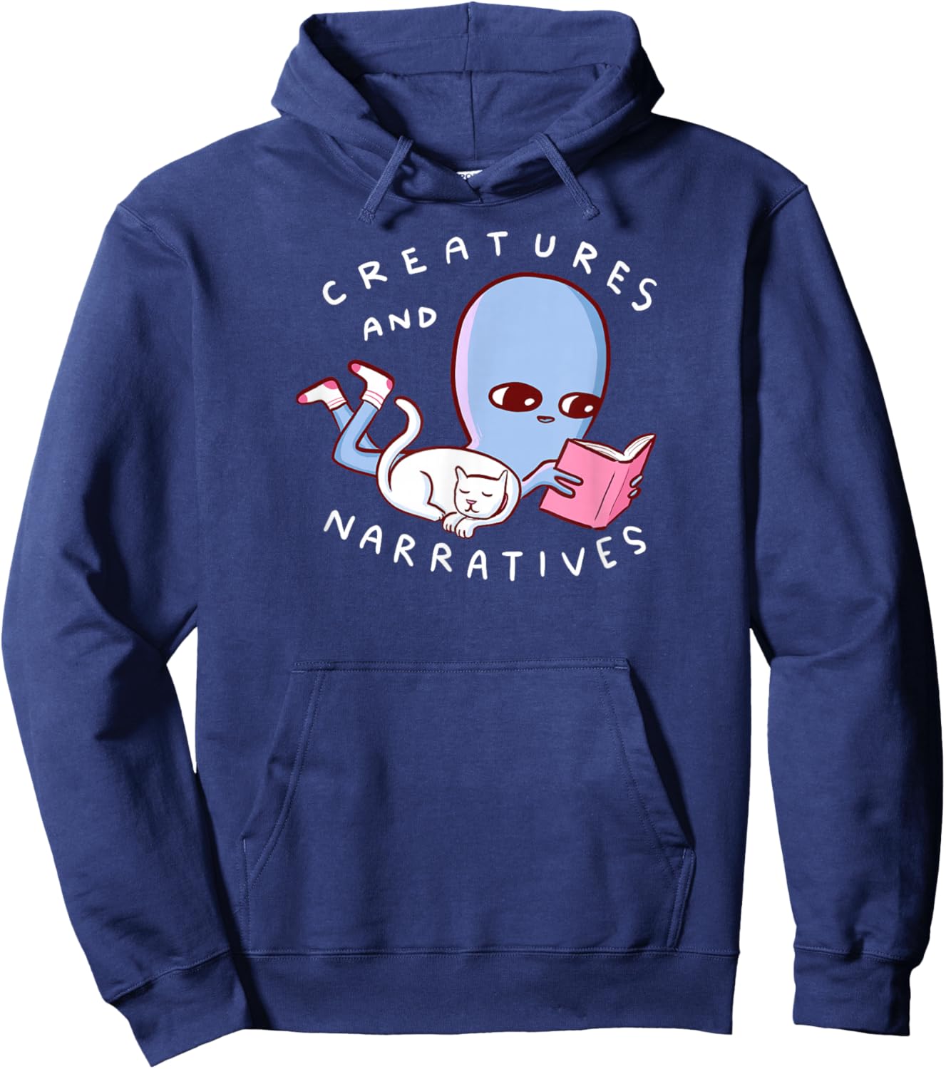 Threadless Nathan W. Pyle Small Comforts Graphic Hoodie - Hoodie | Navy