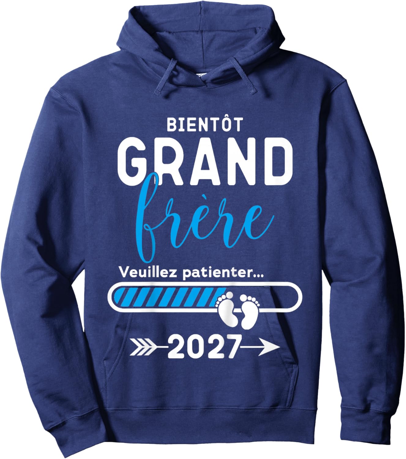Enfant Futur Grand Frère 2027, Bientôt Grand Frère 2027 Hoodie - Hoodie | Navy