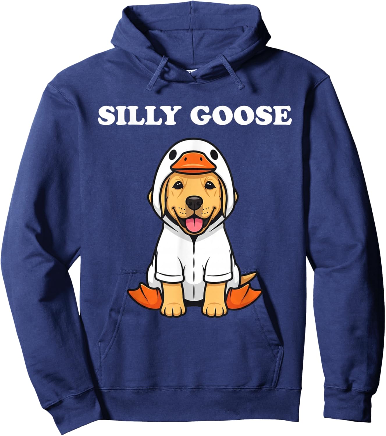 Silly Goose Labrador Puppy Dog Hoodie - Hoodie | Navy