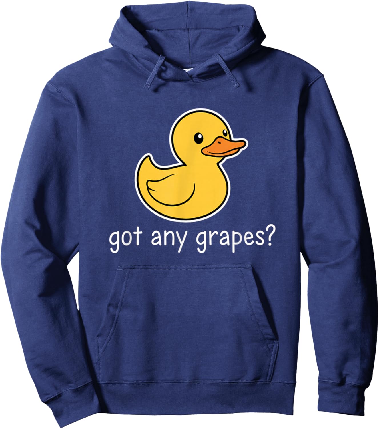Got Any Grapes? Cute Duck Kids Funny Farm Animal Meme Hoodie - Hoodie | Navy