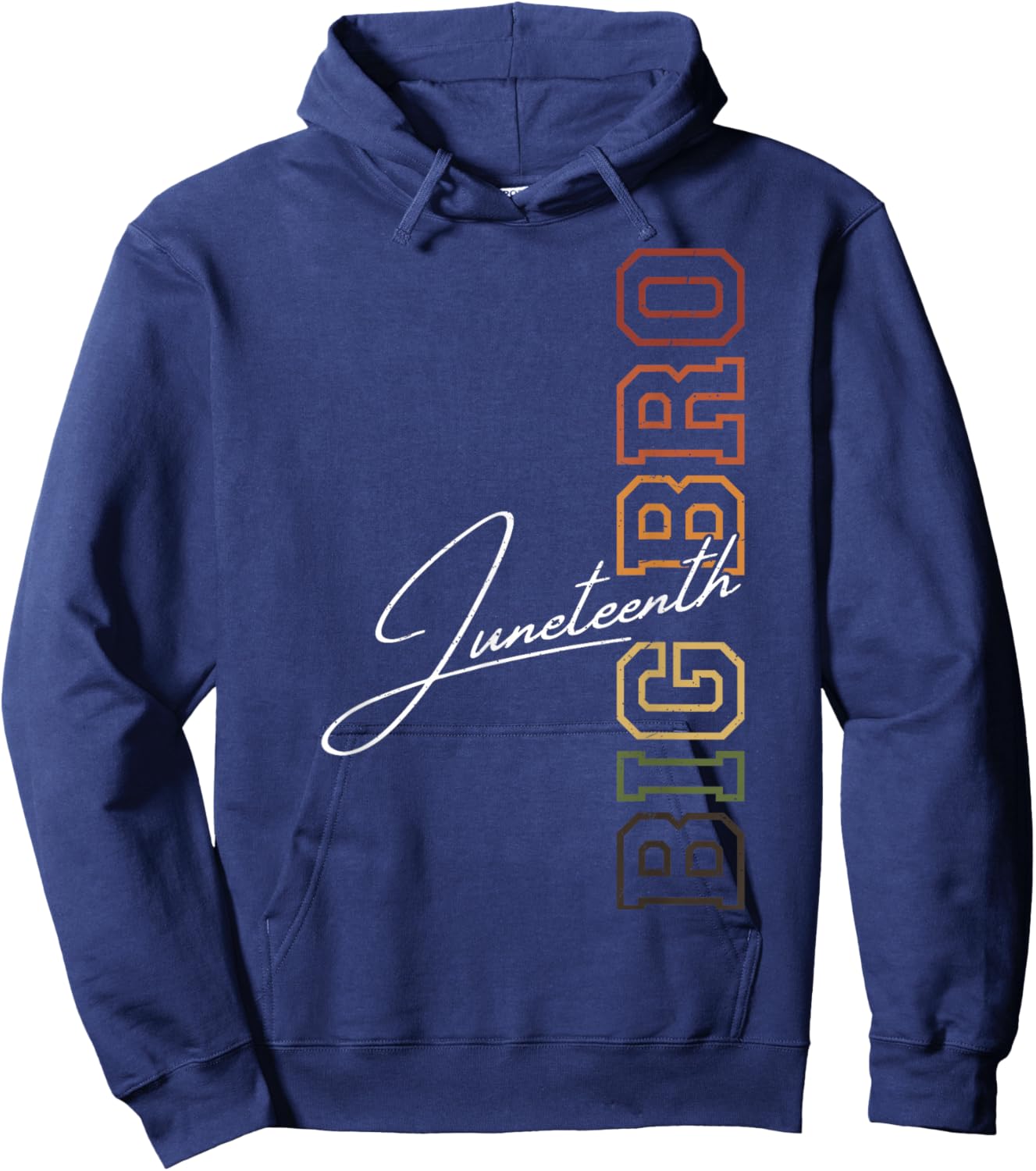 Big BRO Matching Juneteenth Black History Mongh Cousin Hoodie - Hoodie | Navy